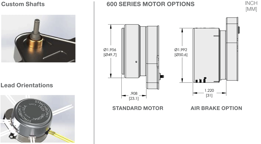 Synchron A & D Mount Motor Options