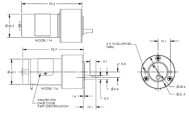 Series 16 2-inch Gearbox Motor