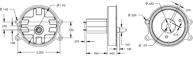 Series 115 Round Gearbox Motor
