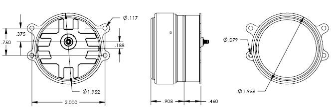 AC Geared Hysteresis Round 4-Hole