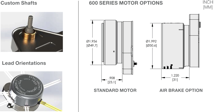 Synchron A & D Mount Motor Options