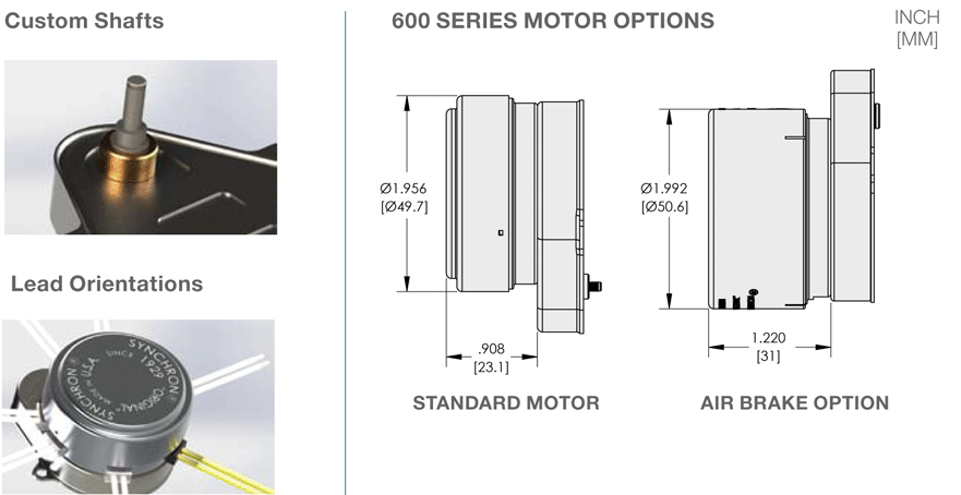 Synchron A & D Mount Motor Options