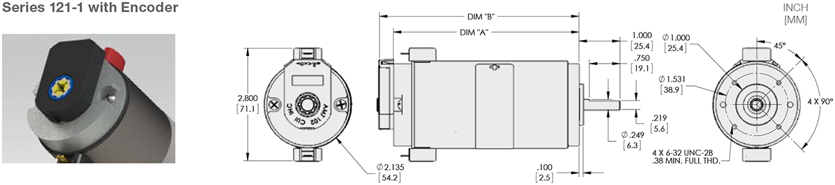 Series 121-1 - 2.1 inch DC Motor Standard Options